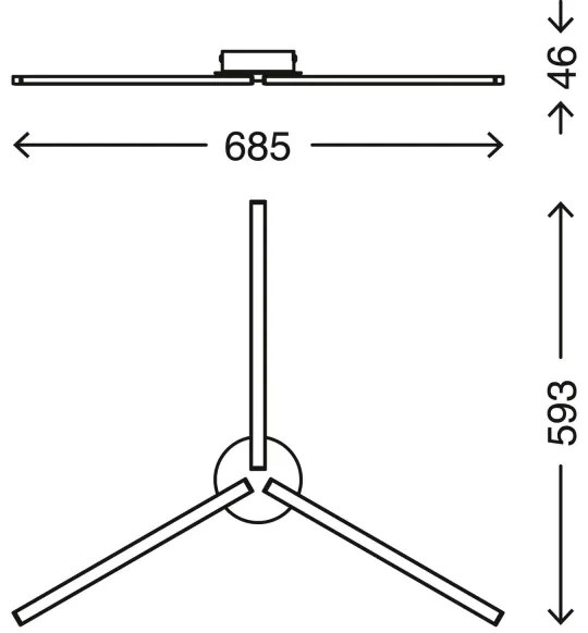 Briloner 3181-039 - Lampadario a plafone LED GO 3xLED/5W/230V