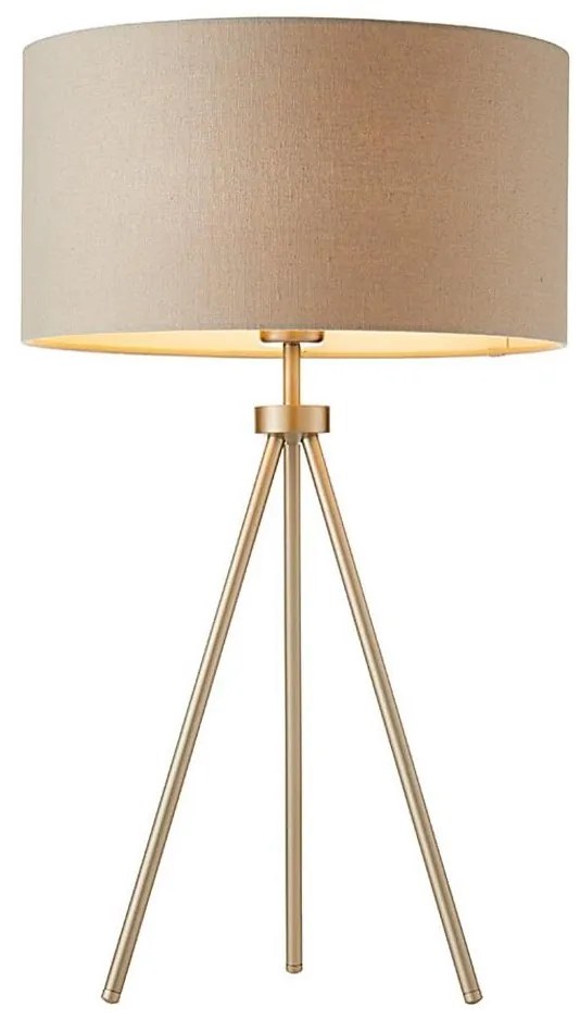 Endon 66986 - Lampada da tavolo TRI 1xE27/40W/230V ottone/beige