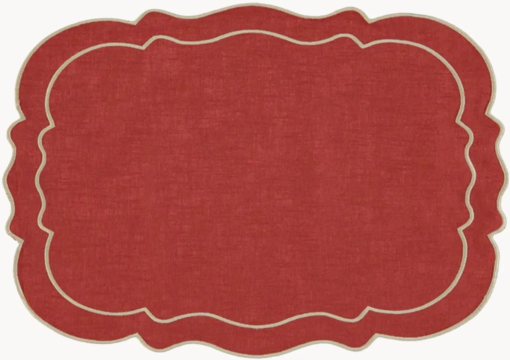 Tovaglietta americana con bordo ricamato Clou