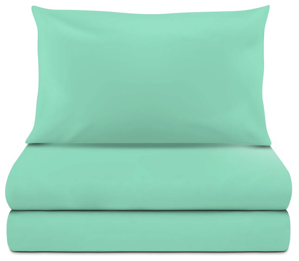 Completo letto singolo cotone verde