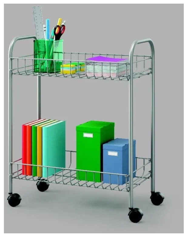 Scaffale mobile a due livelli Greg, lunghezza 41 cm - Metaltex