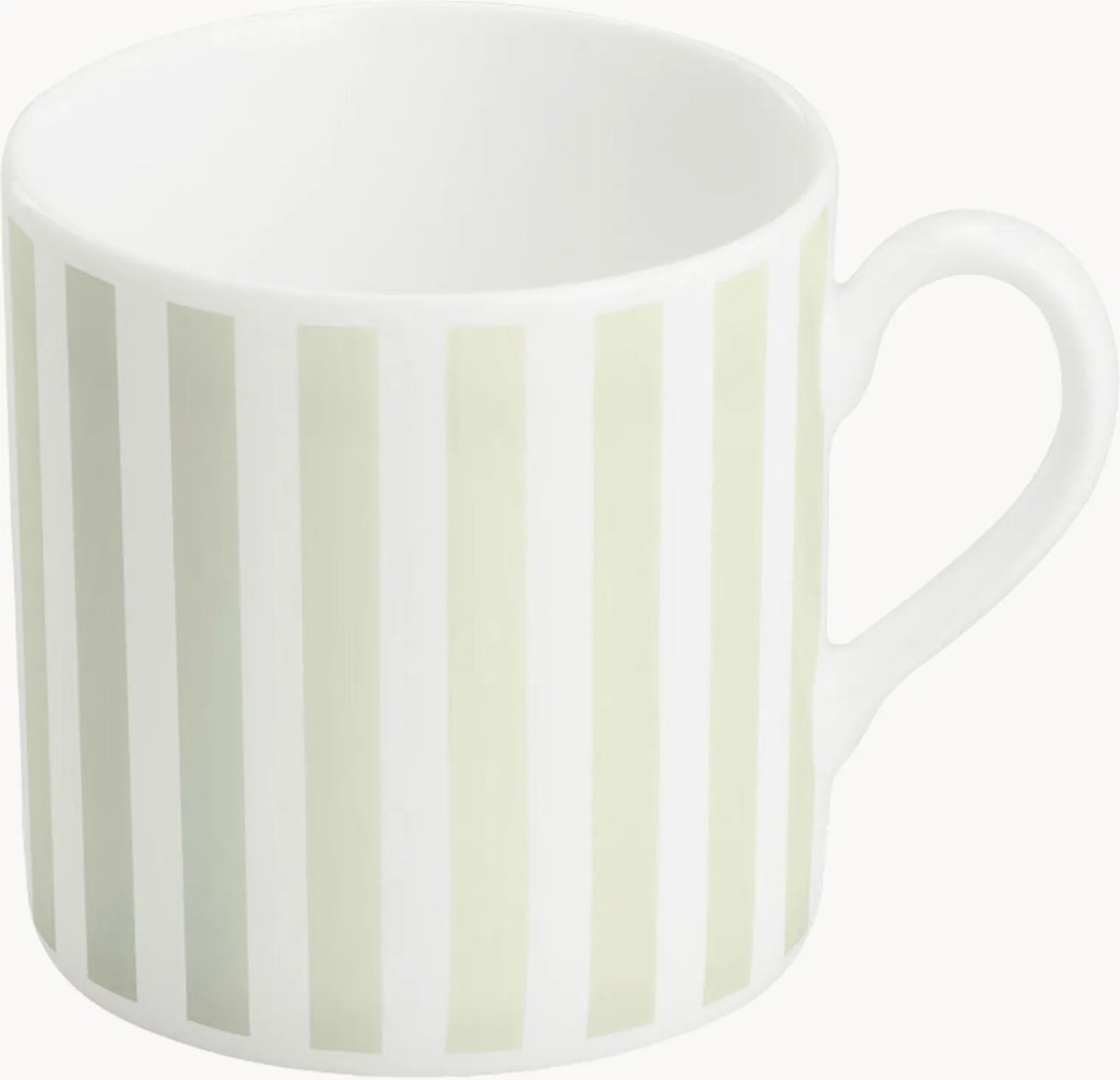 Set di 6 tazzine da caffè in Fine Bone China Pastel Stripes