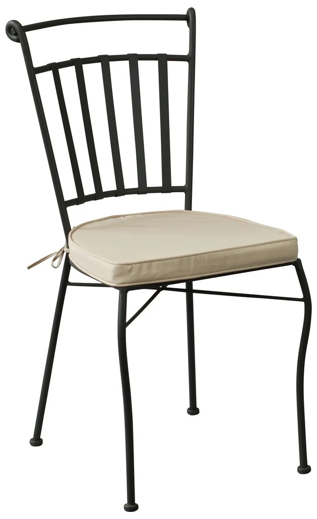 ODETTE - sedia in metallo verniciato a polvere antracite