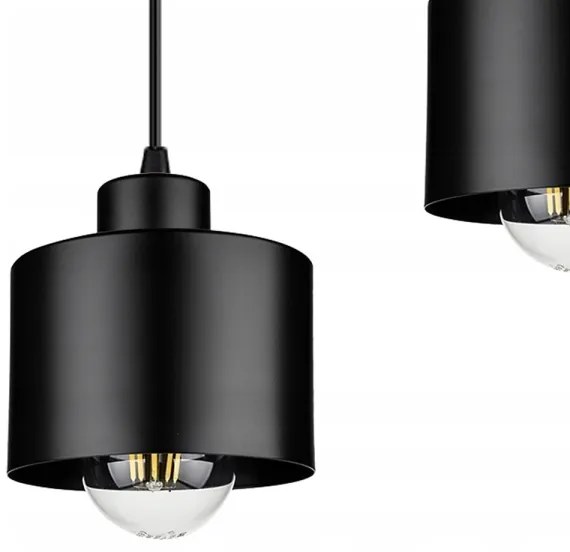 Lampadario a sospensione con filo 3xE27/35W/230V nero