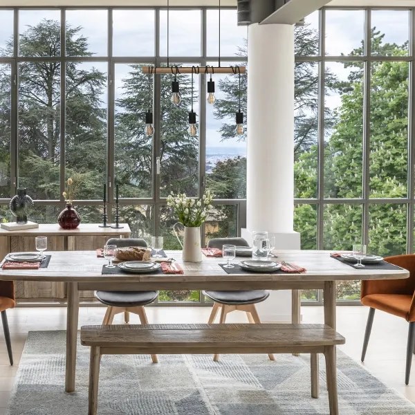 Atmosphera - Lampadario a sospensione con filo JAKE 5xE27/40W/230V pino