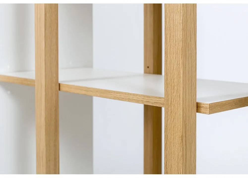 Libreria bianca in rovere 90x210 cm Newbury - Woodman