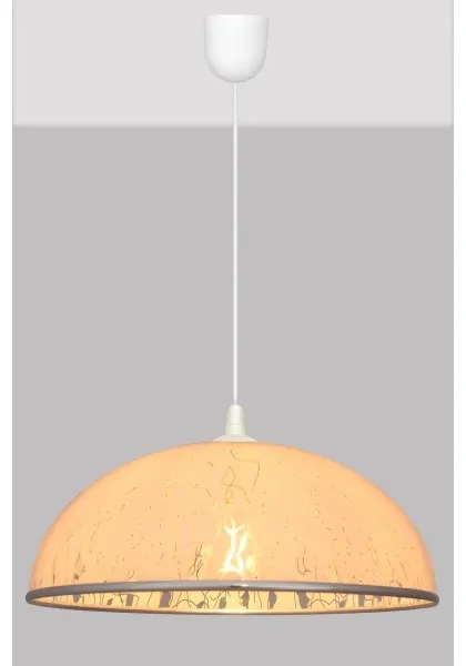 Lampadario su filo CIRCLE 1xE27/15W/230V bianco