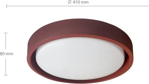 Brilagi - Lampada LED dimmerabile MATTEO LED/48W/230V 3000-6500K Ø 41 cm rosso + telecomando