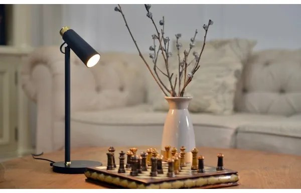 Immax 08991L- Lampada da tavolo LED dimmerabile con Qi di ricarica TIT LED/12W/230V nero