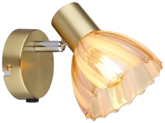 Globo 54315M-1 - Faretto da parete ZACHERY 1xE14/40W/230V oro