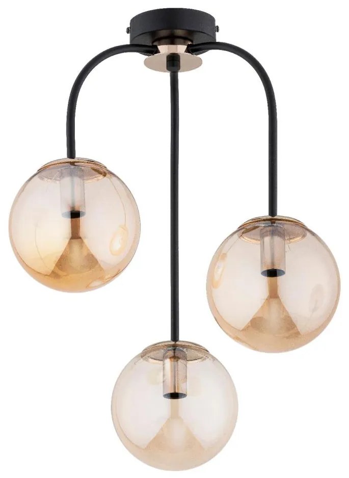 Lampadario a plafone GAMMA 3xE14/10W/230V nero/oro