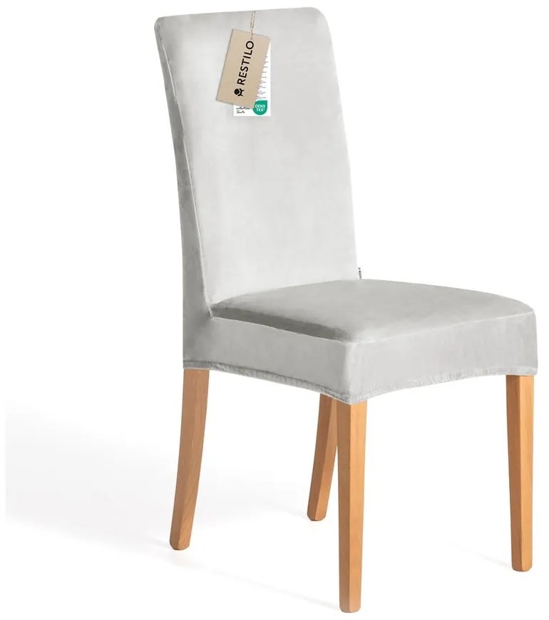 Coprisedia grigio chiaro con rivestimento elastico per sedie 48 cm Sento – Restilo