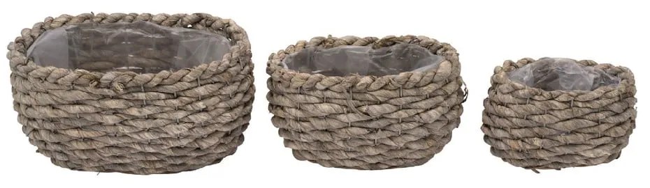 Coprivaso in paglia in set da 3 - Ego Dekor