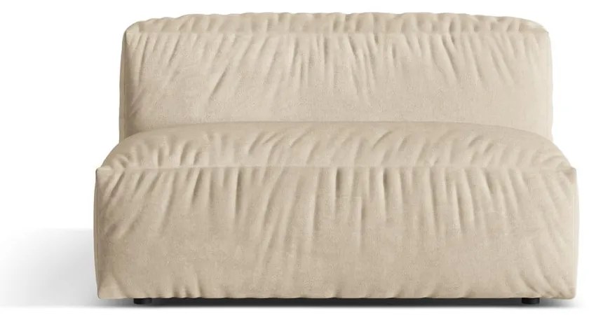 Parte divano componibile beige (solo con parte centrale) con rivestimento in velluto Martina – Micadoni