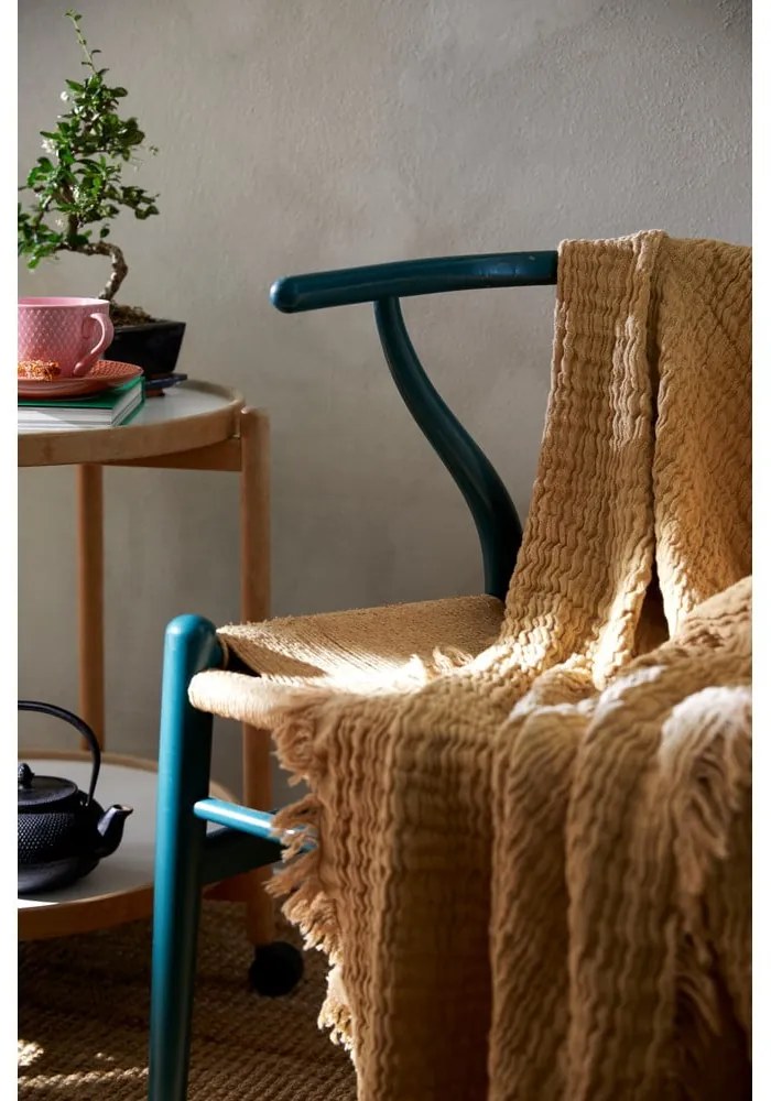 Copriletto beige per letto matrimoniale 240x260 cm Reloved - JUNA