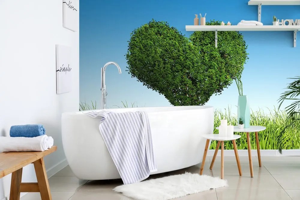 Carta da parati autoadesiva – Albero a forma di cuore