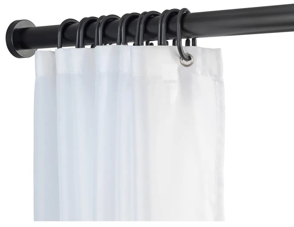 Asta da bagno telescopica nera, lunghezza 70-115 cm Luz - Wenko