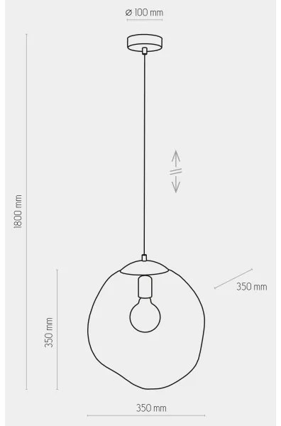 Lampadario su corda SOL 1xE27/60W/230V nero