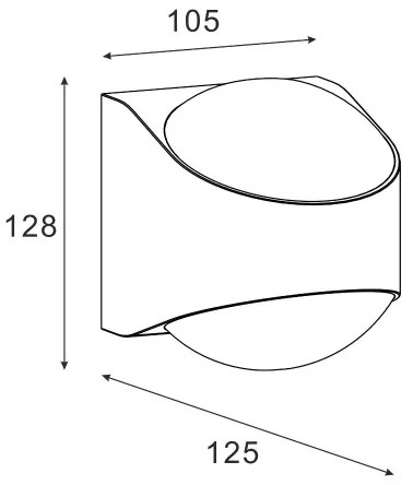 Zuma Line SJ12431- Applique a LED da esterno LUCENT LED/12W/230V IP65 nero