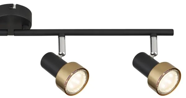 Globo 57917-4G - Faretto  MASON 4xGU10/25W/230V nero/oro