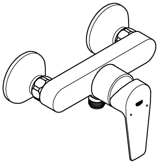 GROHE 24197001 - START EDGE DN 15 Miscelatore doccia, cromo lucido