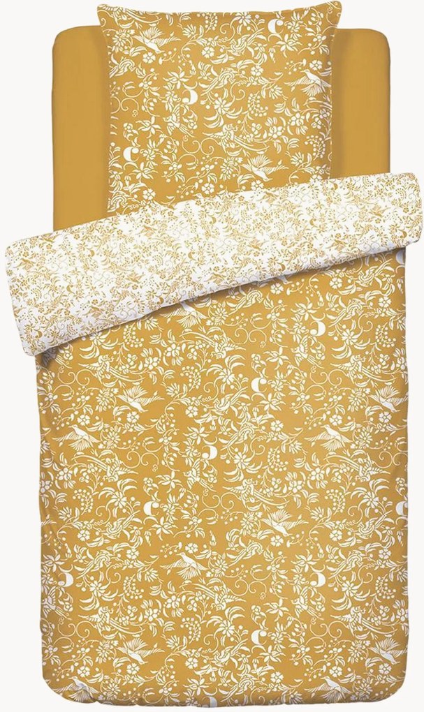 Set di biancheria da letto in raso di cotone Birds