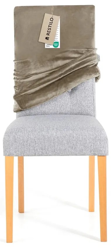 Set di coprisedia greige con rivestimento elastico per sedie 4 pz 48 cm Sento – Restilo