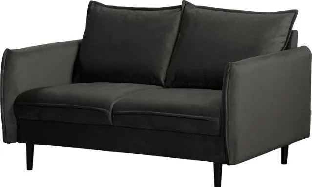 Divano grigio scuro con rivestimento in velluto 138 cm Juli – Ropez