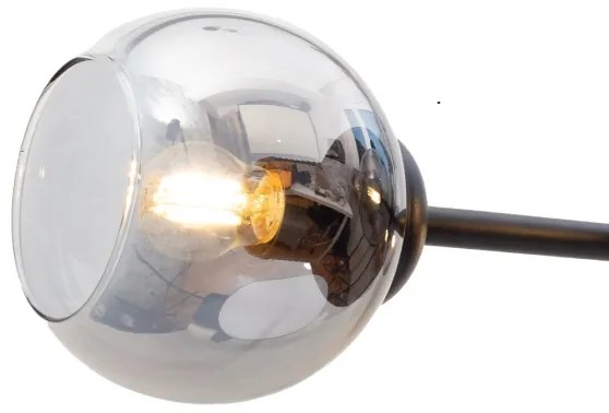 Lampadario a sospensione con filo LATIL 4xE27/60W/230V nero