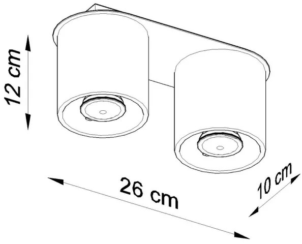 Sollux SL.0054 - Faretto ORBIS 2 2xGU10/40W/230V nero
