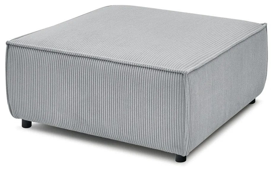 Pouf in velluto a coste grigio chiaro Nihad modular - Bobochic Paris