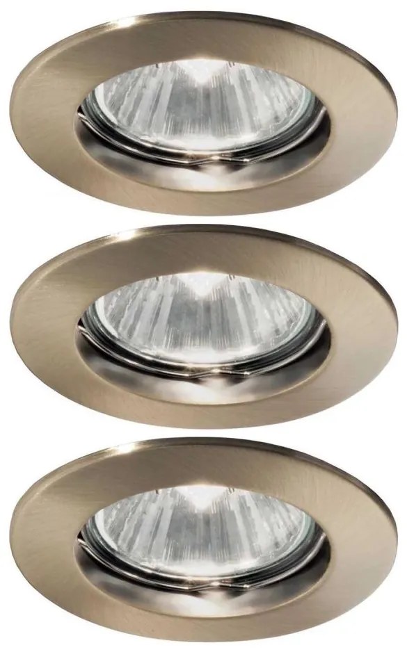Ideal Lux - Set da 3 faretti da incasso JAZZ 1xGU10/50W/230V bronzo