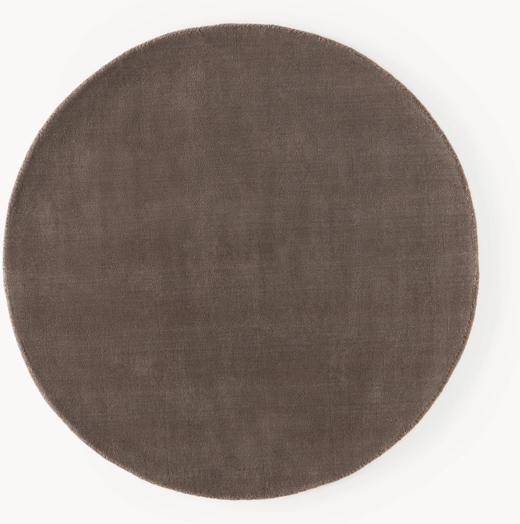 Tappeto rotondo in lana tessuto a mano Zayne