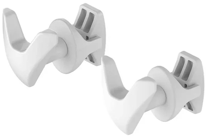 Set appendini doppi smart in ABS bianco per scaldasalviette e termoarredo