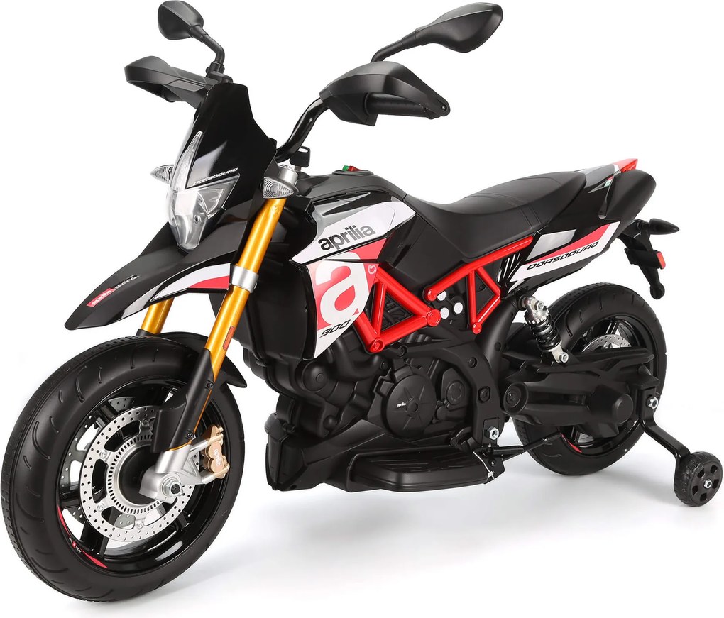 Moto Elettrica per Bambini 12V con Licenza Aprilia Dorsoduro Rossa...