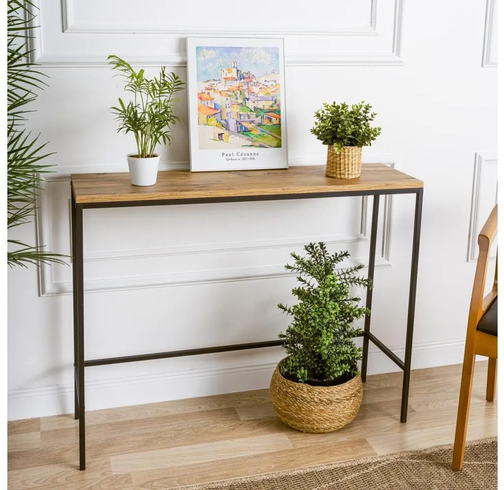 Tavolino da salotto CANVAS 80x100 cm pino atlantic/nero