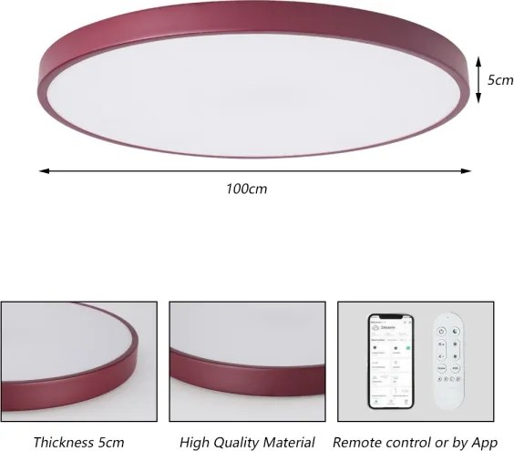 Brilagi-LED Lampada dimmerabile POOL SMART LED/128W/230V 100 cm Wi‑Fi Tuya + telecomando bordeaux