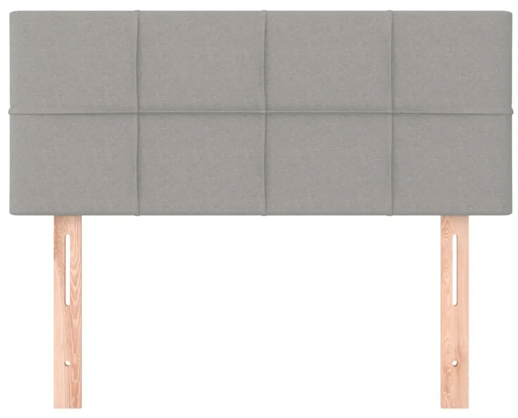 Testiera grigio chiaro 100x5x78/88 cm in tessuto