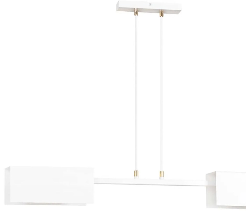Lampadario Minimal Yuhuang Acciaio Bianco 2 Luci E27 Ip20