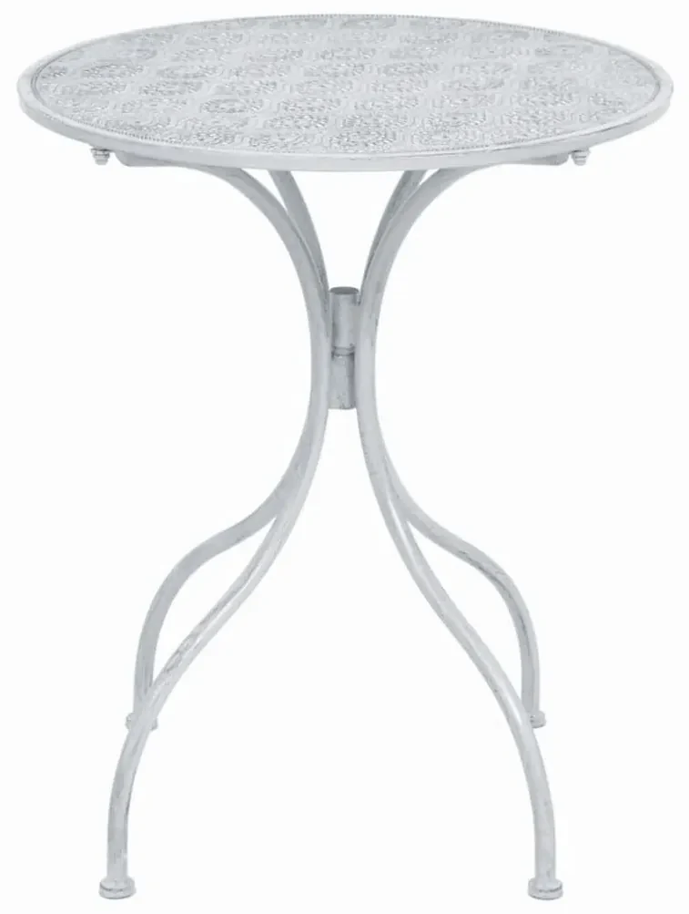 Set da bistrò 3 pz in acciaio bianco grigiastro