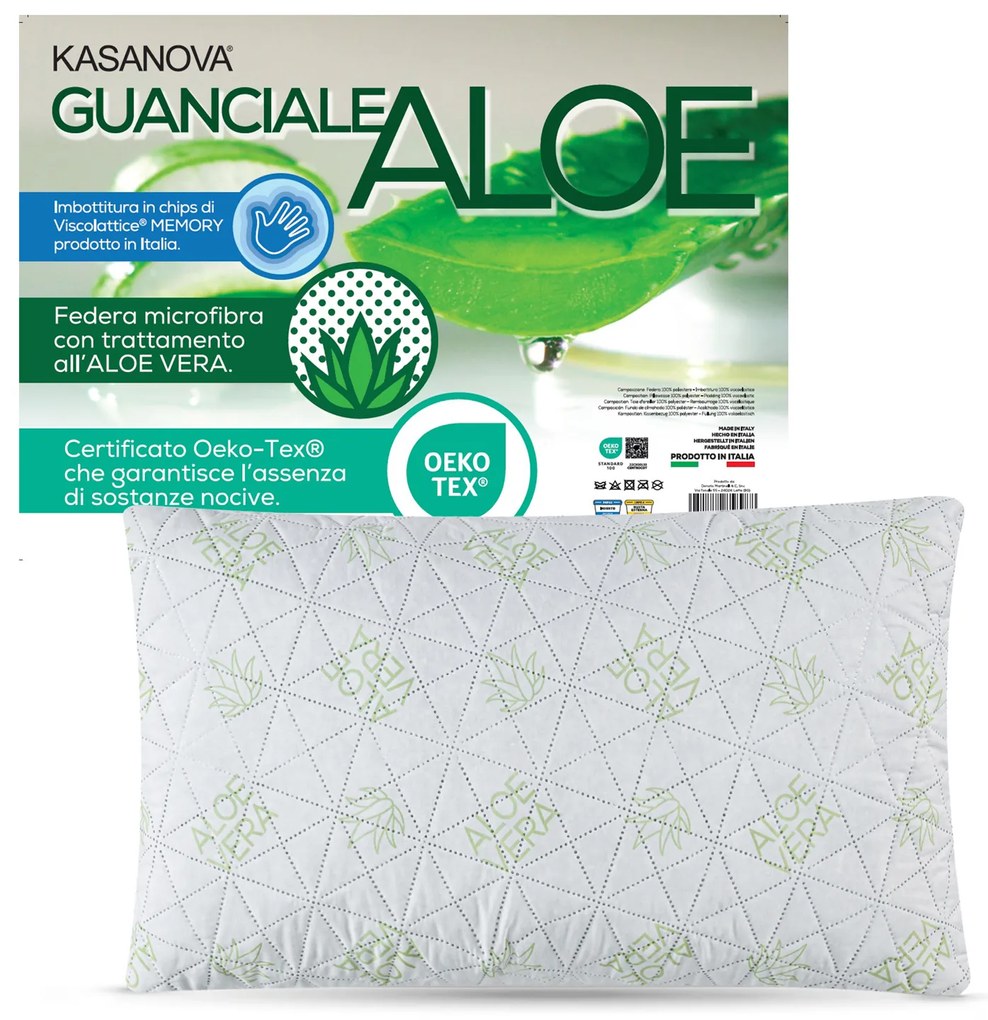 Cuscino guanciale fiocco Memo Extra Aloe 4erre