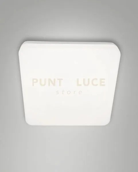 Folk plafoniera bianca l.28x28cm a led 27w 3000k 2500lm ip65