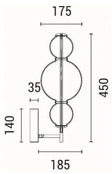 Applique a LED LED/12,6W/230V 3000K
