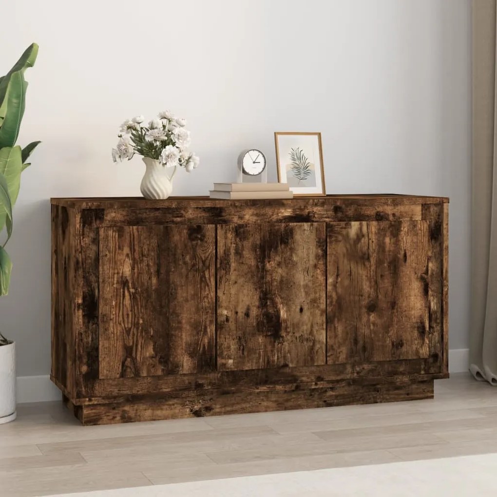 Credenza Rovere Fumo 102x35x55 Cm İn Legno Multistrato /