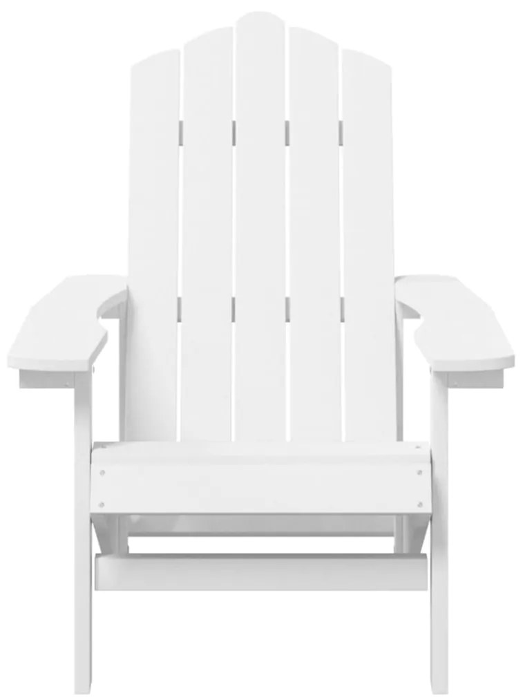 Sedie da giardino con tavolo adirondack in hdpe bianco