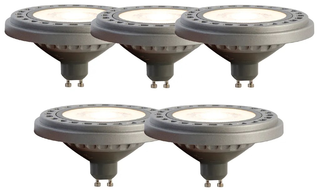 Set di 5 lampadine LED GU10 AR111 8W 750 lm 3000K