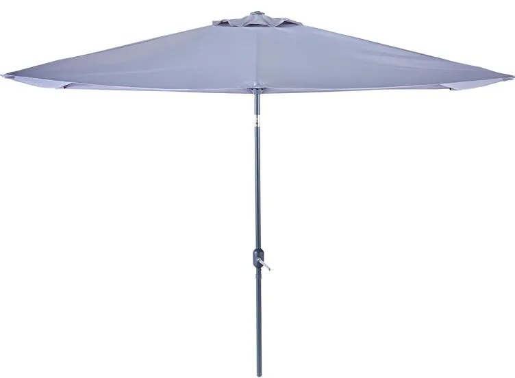 Ombrellone a palo dritto grigio ARKEA NATERIAL L 135 x 262 cm con telo grigio