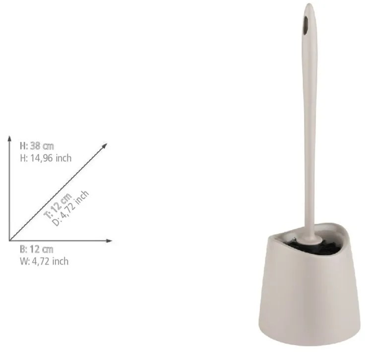 Scopino WC grigio tortora in plastica Portes – Allstar