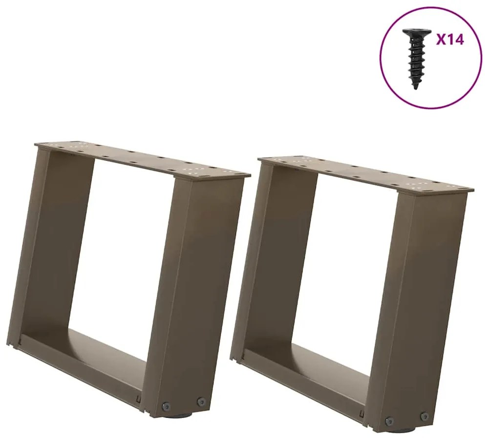 Gambe Tavolino Caffè A U 2 Pz 40x(30-31)cm İn Acciaio /