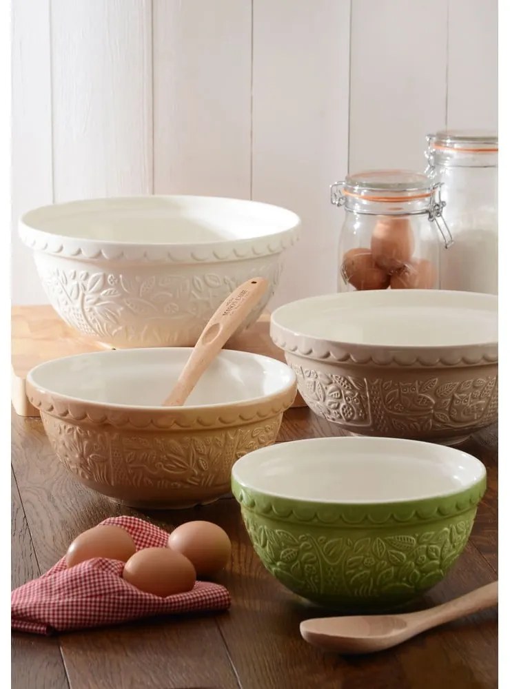 Ciotoline in set bianche/beige in gres 4 pz 200 ml Original Cane – Mason Cash